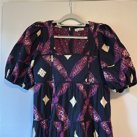 Ulla Johnson Nora Tiered Quilted Printed Cotton-poplin Dress, Sz 8 - Picture 9 of 11